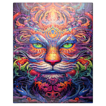puzzleplate Mystical Psychedelic Cat 100 Jigsaw Puzzle