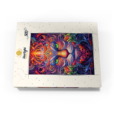 Mystical Psychedelic Cat 500 Jigsaw Puzzle box view3