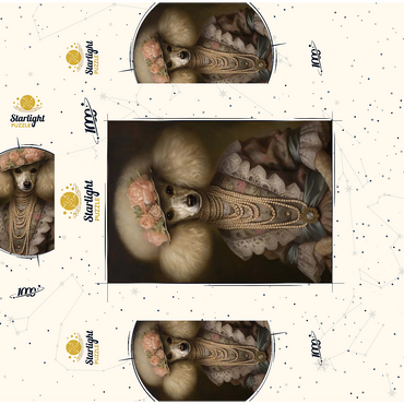 Victorian Poodle shelf 1000 Jigsaw Puzzle box 3D Modell