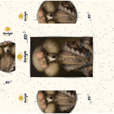 Victorian Poodle shelf 100 Jigsaw Puzzle box 3D Modell