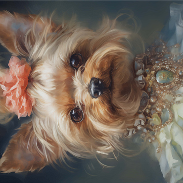 Elegant Victorian Yorkshire Terrier 1000 Jigsaw Puzzle 3D Modell