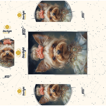 Elegant Victorian Yorkshire Terrier 1000 Jigsaw Puzzle box 3D Modell