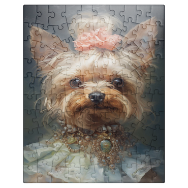 puzzleplate Elegant Victorian Yorkshire Terrier 100 Jigsaw Puzzle