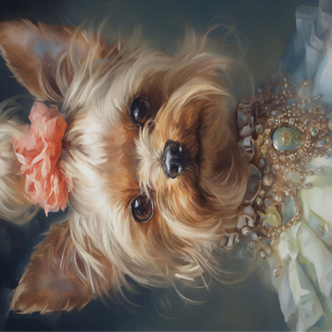 Elegant Victorian Yorkshire Terrier 100 Jigsaw Puzzle 3D Modell
