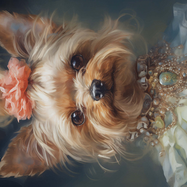 Elegant Victorian Yorkshire Terrier 500 Jigsaw Puzzle 3D Modell