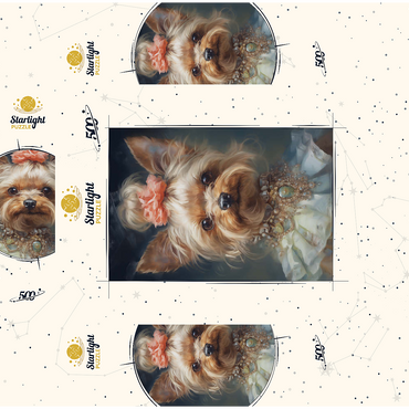 Elegant Victorian Yorkshire Terrier 500 Jigsaw Puzzle box 3D Modell