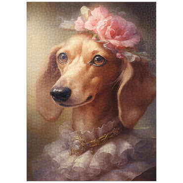 puzzleplate Regal Victorian Dachshund Portrait 1000 Jigsaw Puzzle