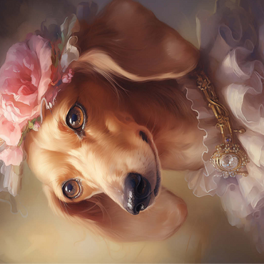 Regal Victorian Dachshund Portrait 100 Jigsaw Puzzle 3D Modell