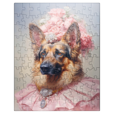 puzzleplate Regal Victorian German Shepherd Portrait 100 Jigsaw Puzzle