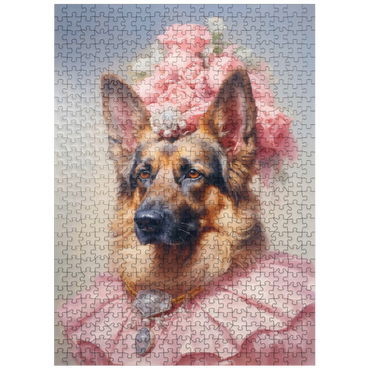 puzzleplate Regal Victorian German Shepherd Portrait 500 Jigsaw Puzzle