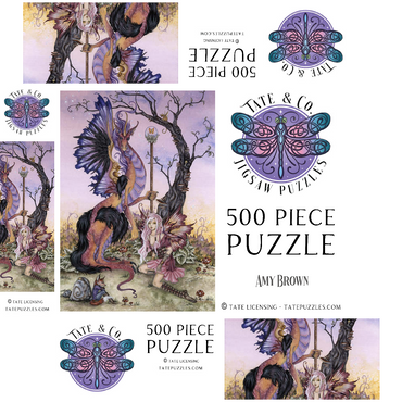 Gathering At Dawn 500 Jigsaw Puzzle box 3D Modell