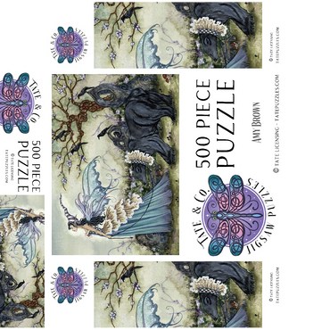 Frillicent And The bear 500 Jigsaw Puzzle box 3D Modell