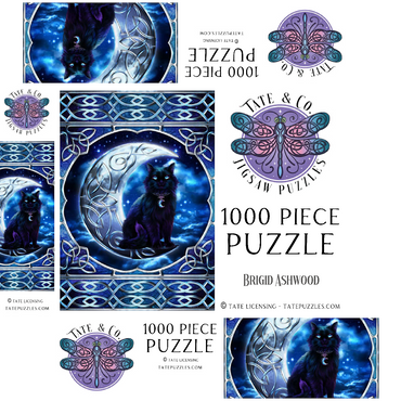 Celtic Black Cat 1000 Jigsaw Puzzle box 3D Modell