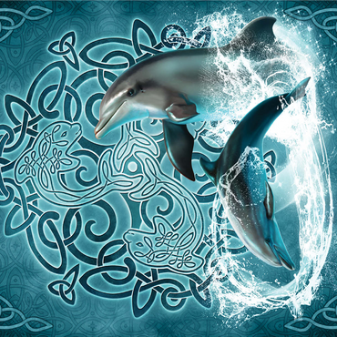 Celtic Dolphin 1000 Jigsaw Puzzle 3D Modell