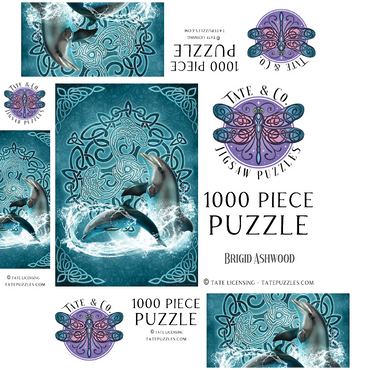 Celtic Dolphin 1000 Jigsaw Puzzle box 3D Modell
