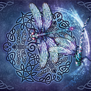Celtic Dragonfly 1000 Jigsaw Puzzle 3D Modell