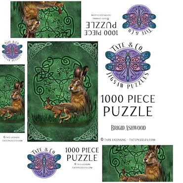 Celtic Hare 1000 Jigsaw Puzzle box 3D Modell