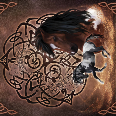 Celtic Horse 500 Jigsaw Puzzle 3D Modell