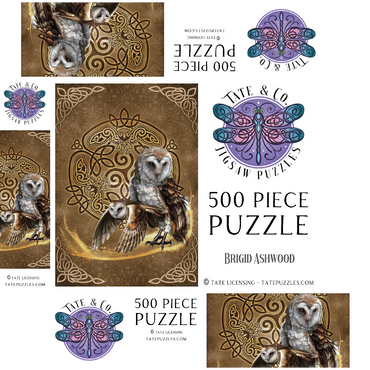 Celtic Owl 500 Jigsaw Puzzle box 3D Modell
