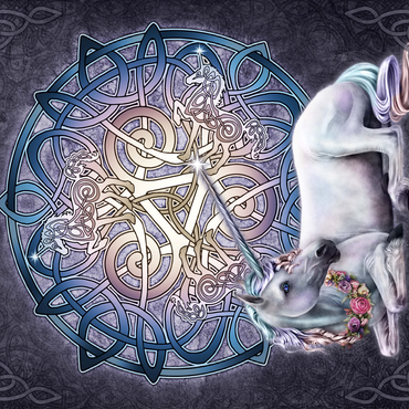 Celtic Unicorn 500 Jigsaw Puzzle 3D Modell
