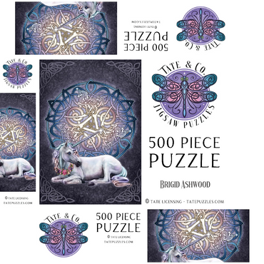 Celtic Unicorn 500 Jigsaw Puzzle box 3D Modell