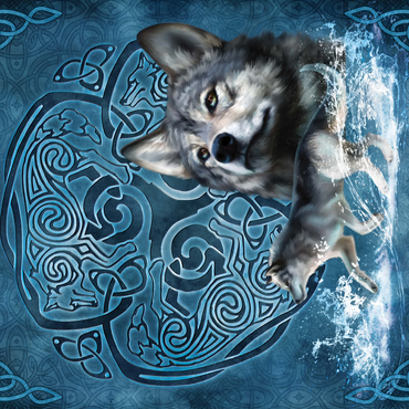 Celtic Wolf 500 Jigsaw Puzzle 3D Modell