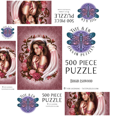 Rose Angel 500 Jigsaw Puzzle box 3D Modell