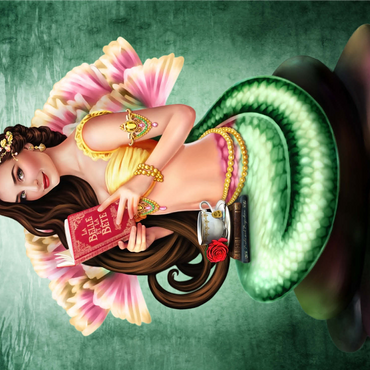 Book Lover Mermaid 1000 Jigsaw Puzzle 3D Modell