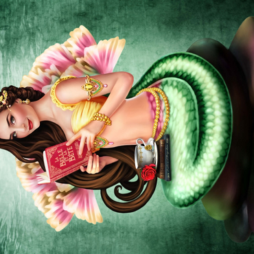 Book Lover Mermaid 500 Jigsaw Puzzle 3D Modell