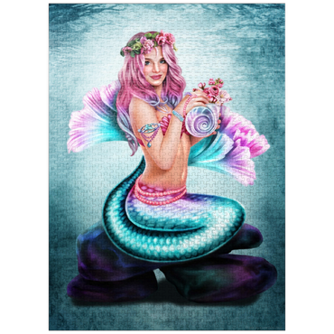 puzzleplate Spring Flowers Mermaid 1000 Jigsaw Puzzle