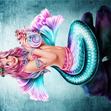 Spring Flowers Mermaid 1000 Jigsaw Puzzle 3D Modell