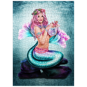 puzzleplate Spring Flowers Mermaid 500 Jigsaw Puzzle