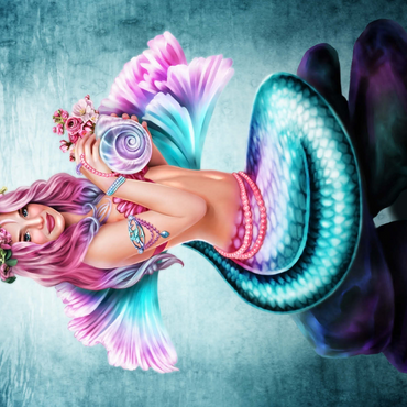 Spring Flowers Mermaid 500 Jigsaw Puzzle 3D Modell