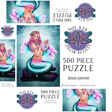 Spring Flowers Mermaid 500 Jigsaw Puzzle box 3D Modell
