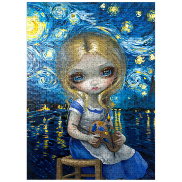 puzzleplate Alice in a Van Gogh Nocturne 500 Jigsaw Puzzle