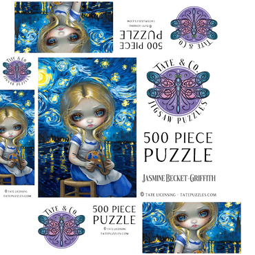 Alice in a Van Gogh Nocturne 500 Jigsaw Puzzle box 3D Modell