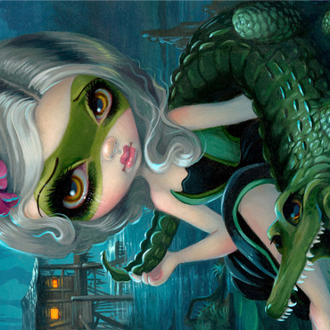 Alligator Girl 1000 Jigsaw Puzzle 3D Modell