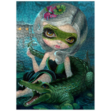 puzzleplate Alligator Girl 500 Jigsaw Puzzle
