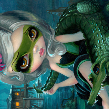 Alligator Girl 500 Jigsaw Puzzle 3D Modell