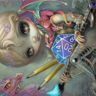 Chasing Dragons 1000 Jigsaw Puzzle 3D Modell