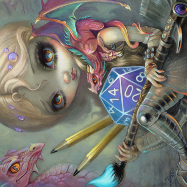 Chasing Dragons 500 Jigsaw Puzzle 3D Modell