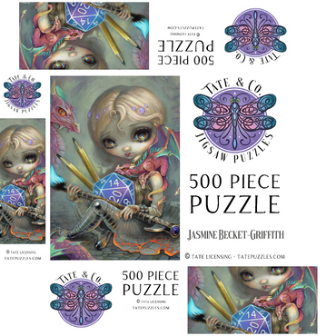 Chasing Dragons 500 Jigsaw Puzzle box 3D Modell