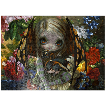 puzzleplate Flower Dragonling 500 Jigsaw Puzzle