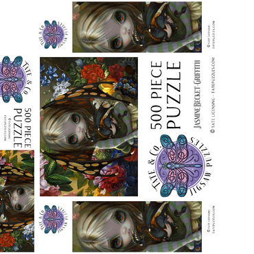 Flower Dragonling 500 Jigsaw Puzzle box 3D Modell