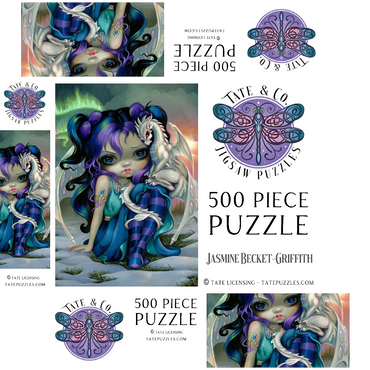 Frost Dragonling 500 Jigsaw Puzzle box 3D Modell