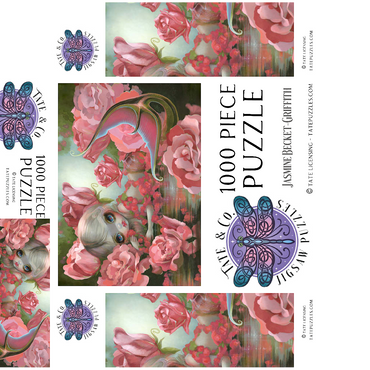 Mermaid with Roses 1000 Jigsaw Puzzle box 3D Modell