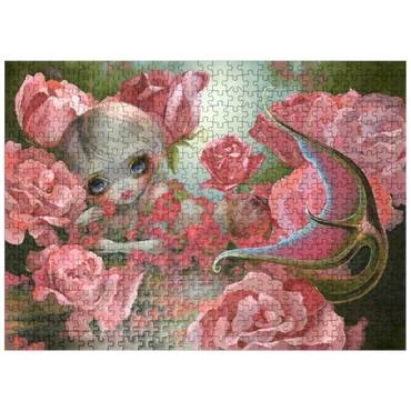 puzzleplate Mermaid with Roses 500 Jigsaw Puzzle