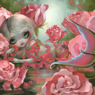 Mermaid with Roses 500 Jigsaw Puzzle 3D Modell