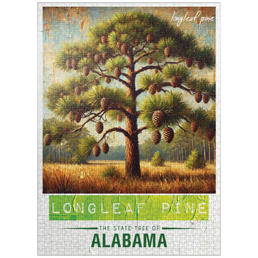 puzzleplate State Trees Series: Alabama, Longleaf Pine 1000 Jigsaw Puzzle