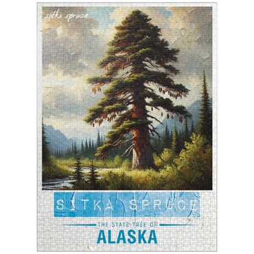 puzzleplate State Trees Series: Alaska, Sitka Spruce 1000 Jigsaw Puzzle